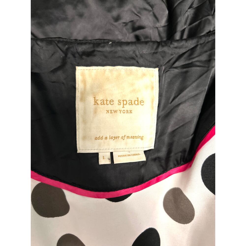 Exquisite Kate Spade Puffer DOWN Jacket Scart Coat Collar $599 Black Size Large - Picture 11 of 16